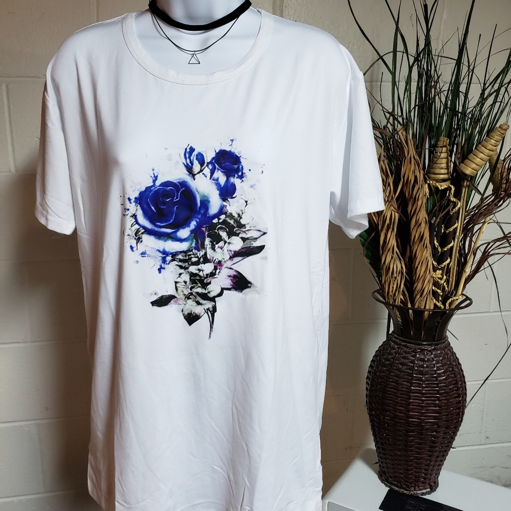 White, Blue Rose, TShirts